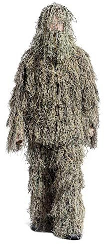 Koyheng 3D Ghillie Suit Traje de Camuflaje para Caza Desert/Woodland/Snow Camouflage Ligero Escondido