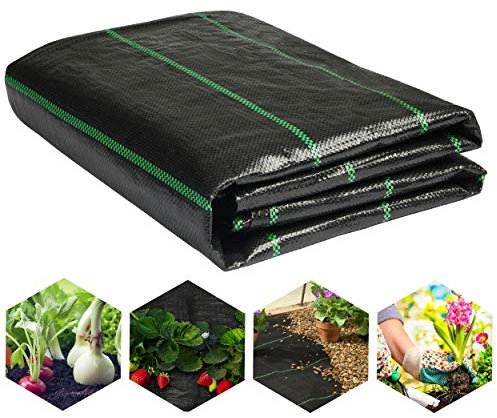 LawnScape Weed Control Membrane 2M x 5M 105GSM Heavy Duty Weed Membrane Breathable Weed Control Fabric Landscape Fabric for Weed Barrier in Garden, Ground Cover, Raised Bed, Underdecks and Walkways