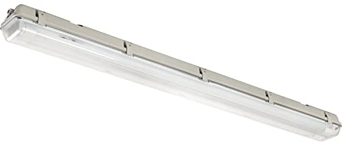 LED´s light Led Feuchtraumleuchte 126,5cm mit Bewegungssensor, Wannenleuchte mit 2 LED Röhren, ideal für Keller und Garagen IP65, Kunststoff grau/transparent 230V