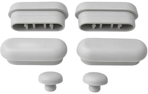 HYDRO HOME Paracolpi WC, Kit 6 Pezzi, 4 Tacchetti rettangolari e 2 tondi, Diversi spessori, Montaggio Facile Fai da Te, Produzione Italiana (10 mm)