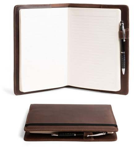 Hide & Drink, Schutzhülle für Hardcover Leuchtturm A5 (5,75 x 8,25 Zoll) Notebook, Schutzhülle für Journal, Personalplaner, Vollnarbenleder, handgemachtes Schreibzubehör, Bourbon Brown