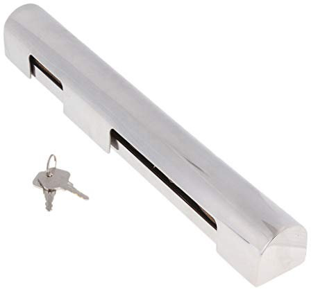 Hacbop 30cm Steel Boat Marine Outboard Marine Motor Lock with Keys for Boat, Fishing Boat,Speedboat, Silver