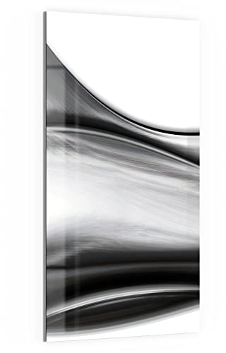 DEQORI Glas-Magnettafel | 50x100 cm groß | Motiv Rauchiges Wellendesign | Memo-Board aus Glas | Magnetboard inkl. Magnete, Stift & Tuch für Küche & Büro | Tafel magnetisch & beschreibbar
