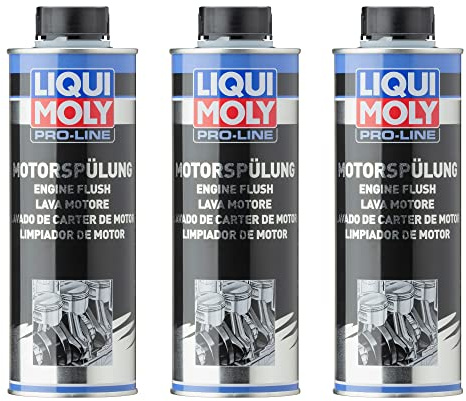 Liqui Moly 3X Pro-Line Motorspülung 500ml | Reinigt den Motor von innen und entfernt Ablagerungen | Motoröl Additiv für Diesel- & Benzin-Motoren | 3X 500ml