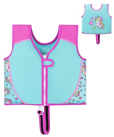 Swim Vest for Kids 2-6 Years, Premium Neoprene Toddler Swim Jacket Swimming Vest Float Vest for Boys Girls, Original Children Swim Vest for Watersports
