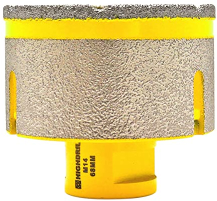 HIGHDRIL Diamant Fingerfräser - 68MM Trockenbohrer zum Bohren, Fräsen und Vergrößern von Löchern in Keramik, Porzellan, Fliesen, Marmor, Granit und Kunststein