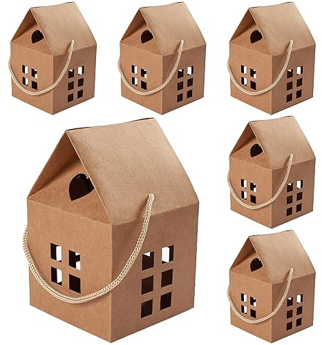 Hayaww 15 Pcs Kraft Kleine Geschenkboxen Kraftpapier Geschenk Box Boxen Aus Kraftpapier SüßIgkeiten Schachtel Kuchen Karton, 8x8x7.5 cm, FüR Diy Geschenk,Hochzeit,Party,Geburtstags Box,GebäCk(braun)