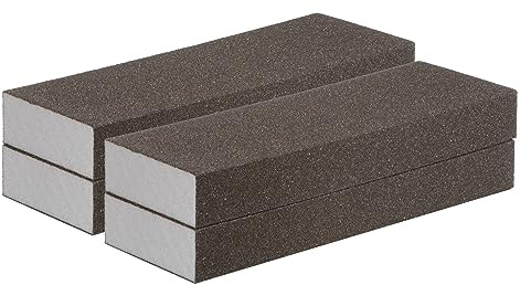 QUARKZMAN 4pcs Moyen Grit Ponçage Éponge Blocs 180-240 Grit Mousse Ponçage Bloc pour Polissage Cuisine Métal Bois Cloison Sèche, 200x70x25mm