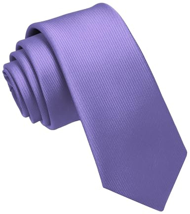 JEMYGINS Corbata de Hombre Ajustada de Color Sólido a Rayas Diagonales 6 cm de Ancho
