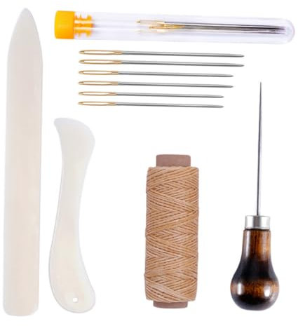 Operitacx DIY Lederhandwerk Werkzeugset Handnähen Lederwerkzeuge DIY Nähzubehör Langlebig Und Sicher Für Lederreparatur Und Basteln Geeignet