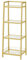 HOOBRO Scaffale da Bagno a Scala, Scaffale Portaoggetti a 4 Livelli con Ripiani in Vetro, Scaffale in Metallo per Soggiorno, Camera da Letto, Bagno e Studio, Stile Moderno, Dorato EGD79CJ01