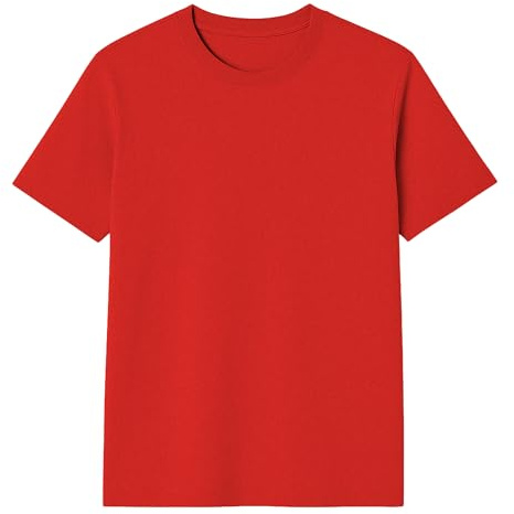 T-Shirt Homme col Rond Manches Courtes 100% Coton Basique uni Respirant 150 g/m² S‑3XL Couleurs Classiques