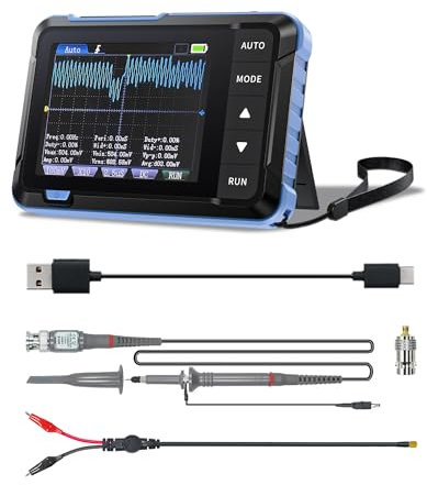 Oscilloscope DSO153, oscilloscope portable pour automobile, fréquence d'échantillonnage élevée de 5MS/s, bande passante de 1M, oscilloscope numérique de poche avec générateur de signaux 0-10KHz