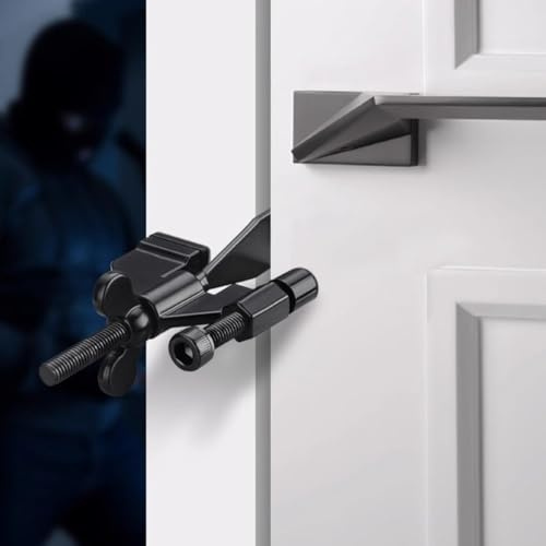 Verrou de porte portable pour voyage et maison – Dispositif de sécurité en acier inoxydable, installation sans perçage, s'adapte à la plupart des portes – Empêche l'entrée non autorisée dans les