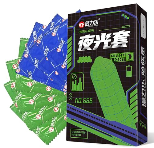 7 Stück Kondome Männer Condoms 52 mm Breite 4x Ultra Thin & 3x Leuchtende | Kondome Glatte Oberfläche, mit Samenreservoir, Extra Dünne, Nachleuchtende Verhütungsmittel, für Sicherheit & Spaß