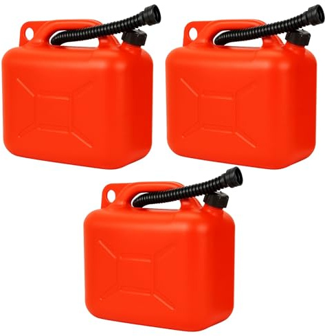 Plastard Benzinkanister 3er-Set 5 Liter Kunststoff - UN-Zulassung