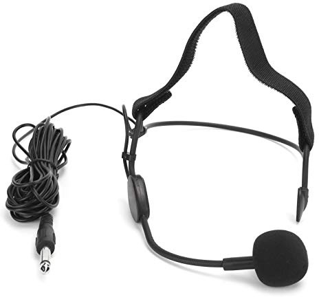 Aramox Microfono Dinamico con Gancio per L'orecchio con Jack da 6,35 Mm - Microfono con Cuffia per Strumenti Musicali, Chitarre e Altro