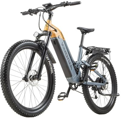 KIMDYMA K1 EBike E-MTB mit Doppelfederung 27,5 Zoll | 48V 20Ah Akku 160 km Reichweite | 80Nm Motor, 9-Gang & 27,5×2,8 Bereifung | Unisex Stadttrail Geländetauglich
