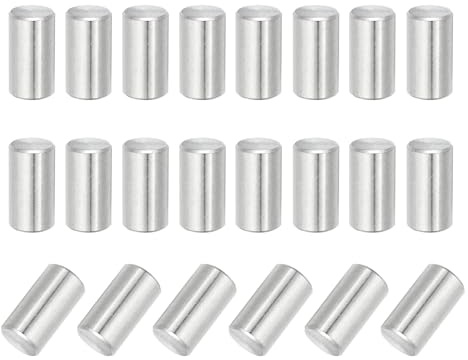 QUARKZMAN 22 Stück 304 Edelstahl Zylinderstift 10mm Durchmesser, 18mm Lange Dübelstifte Metall Regalstifte für Kleiderschrank Kommode Schrank Bücherregal Industrie Haushalt Möbel Regale