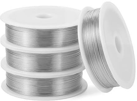 4 Rollos Alambre de Aluminio para Manualidades, Bisutería, Escultura