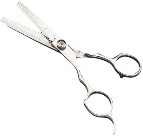 BESTOYARD Ciseaux Effileur Double Dents 6 Pouces Acier Inoxydable pour Salon de Coiffure Professionnel et Animaux Portable Facile à Transporter