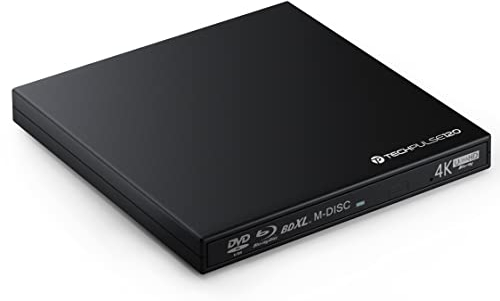 techPulse120 UHD portatile USB 3.0 di tipo C 4 K 3d M del disco BDXL Masterizzatore Blu-Ray Burner Super Drive BlueRay Roma unità BD/DVD/CD Ultra Slim per computer notebook Ultrabook Windows MacOS