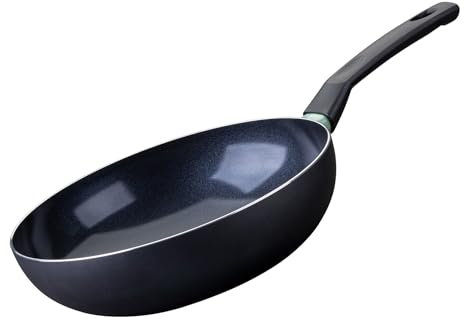 Fackelmann Brandao Wok Antiadherente 28 cm, Aluminio Reciclado y Mango de Baquelita, Revestimiento Cerámico CK2 sin PFA, Apta para Inducción, Vitro, Gas y Horno, Mango Ergonómico, 1 ud.