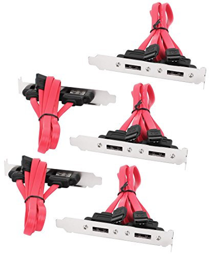 Aexit 5 Unids Cable SATA Serial ATA de Puerto Doble a Cable de Adaptador de Conector de Soporte eSATA (e603368ad03575d7b0ffef0f9c5ca522)