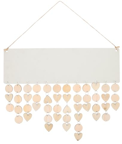 HEALLILY Tableau de Calendrier D'anniversaire de Famille DIY Calendrier en Bois Tenture Murale Plaque de Rappel D'anniversaire pour Les Jours Mémorables