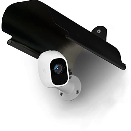 Uogw Sun Rain Shade Camera Cover Shield Works for Blink XT,XT2,(3rd Gen) XT3,XT4 (4th Gen),Arlo,Arlo Pro,WyzeCam,Nest,Ring,Protective Roof for Outdoor Security Cameras, Aluminum Alloy Material-White