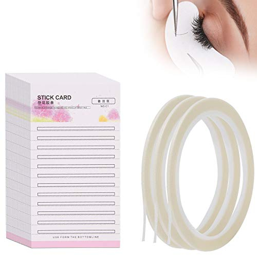 Aufbewahrungskarte für Wimpernverlängerung, 30 Stück Individuelle Wimpernkarte mit 3 Klebebändern Falsche Wimpernfächer Papierkarte Doppelseitiges Klebeband Professionelle Gefälschte Falsche Wimpern
