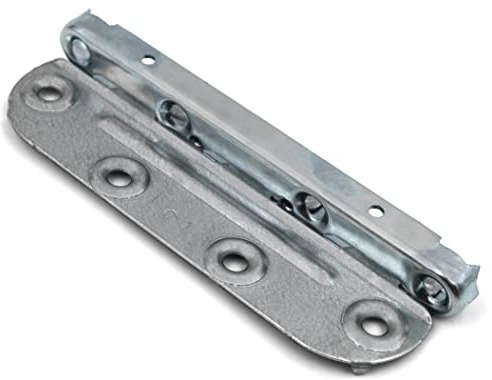Design61 4er Set Bettbeschläge Bettverbinder Bettbeschlag für Lattenrost Möbelverbinder komplett Set zum Schrauben 130 mm