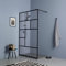 Box doccia walk in 140cm trasparente con telaio nero