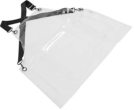 BIUDECO Transparent Barber Apron for Hair Stylists Adjustable Cross Strap Oil Resistant Unisex Design for Salons Restaurants Gardening More