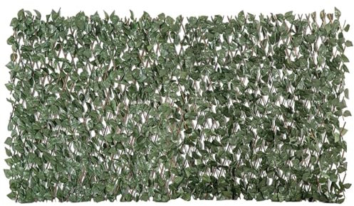 SASONS Artificial Maple Leaf Fence Screen on Willow Trellis [1m x 2m (H x L)] Ivy Hedge Expanding Screening Best for Garden Privacy Cover Walls Decor Use Indoor/Outdoor