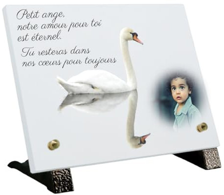 Plaque Funéraire - Plaque mortuaire personnalisable (Petit Rectangle (21x15 CM) / (Grand Rectangle (30 * 20cm)) - 100% Personnalisable avec Photo et Texte - Altuglas - Funelior - Produits Funéraires