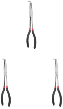 3er-Set 27,9 cm lange gebogene Spitzzangen, 90 Grad