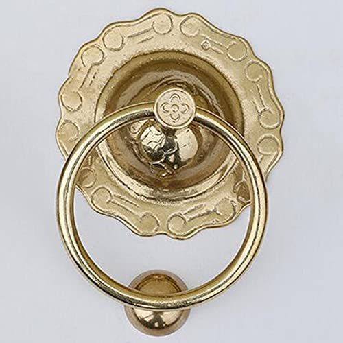 ZZZOLX Türklopfer, Haustürklopfer, Türklopfer Retro Messing Türklopfer for Haustür, bronzefarbener, blumenförmiger, rostfreier Türgriff for hölzernes Hof-Gartentor