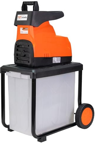 RURIS Power for Nature Broyeur Vegetaux Électrique de Jardin ST200s, Puissance 2800W, Bac de 60L, Diamètre de Branche 40mm, Orange