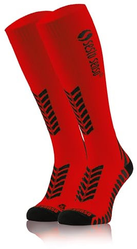 sesto senso Kompressionsstrümpfe Unisex Damen Herren Hohe Sportsocken Laufsocken 47-50 Rot