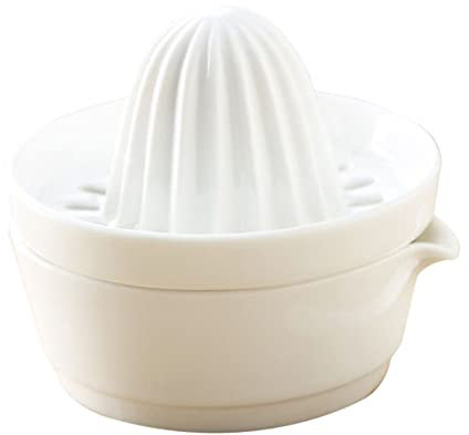 DECHOUS Presse-agrumes Manuel Céramique Et Portable Blanc Ustensile De Cuisine Pratique Pour Décoration