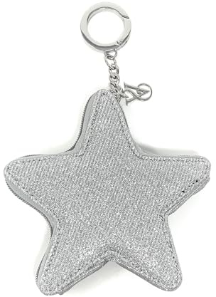 Victoria's Secret Schlüsselanhänger, Münzbörse, Beutelanhänger, Silberne Sterne, Small