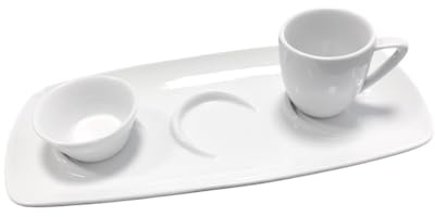 Holst Porzellan FD 131 CF 3-tlg. Porzellan Espresso-Melange 0,10 l Conform Weiß 1 Set