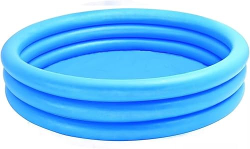 Neel Saanjh 3 Ring Blue Crystal Paddling Pool, Swimming Pool For Kids, Durable Construction, Easy To Inflate, Endless Hours Of Fun, Ideal Summer Fun, Pool Party, Blue, 58 X 13