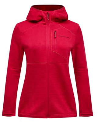 Peak Performance Damen Trail Polartec Hoodie Jacke, tech burgundy, M