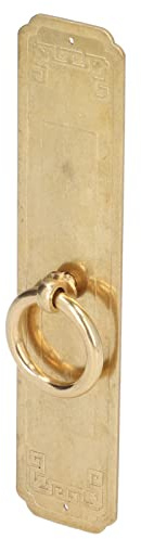 Alomejor Poignée en Cuivre Antique pour Meubles Chinois Rétro, Poignée de Porte D'armoire Facile à Installer pour Placards, Design Unique (Version à visser couleur laiton de 16 cm de long)