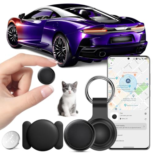 GPS Coche Localizador, GPS Coche localizador Compatible con Google Find Hub (Sólo Android) Magnético GPS Tracker Tag Rastreador Oculto, Localizador GPS para Vehículos Sin cuota Mensual