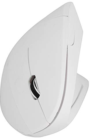 Wireless Vertical Mouse, 2.4GHz 1600DPI Wireless Ergonomic Vertical Optical Computer Gaming Mouse Non-delay for PC/Laptop(white)