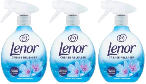 Lenor Crease Releaser Spray entfernt Falten im Stoff Frühling Erwachen Duft, 3 x 500 ml