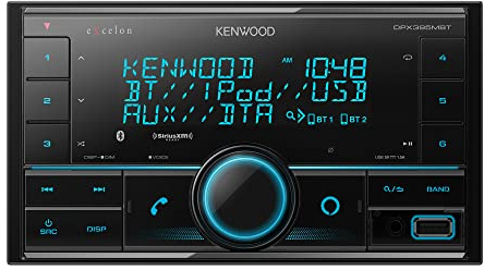 Kenwood DPX395MBT Double DIN in-Dash Digital Media Receiver with Bluetooth (Does not Play CDs) | Mechless Car Stereo Receiver | Amazon Alexa Ready - Black